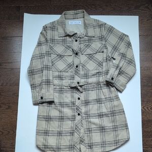 Plaid Button-Up Shirt Dress